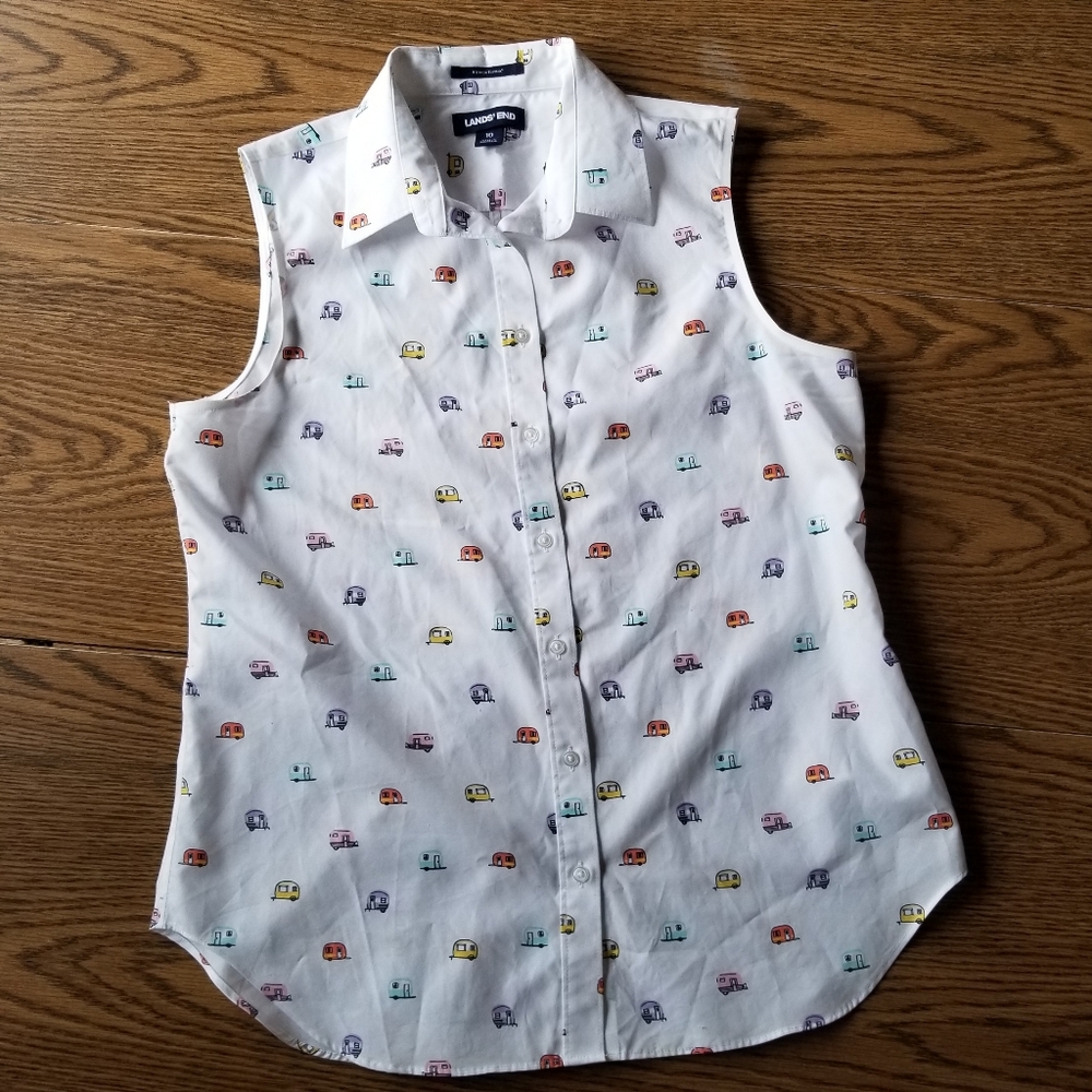 Lands' End Camper Shirt Sleeveless